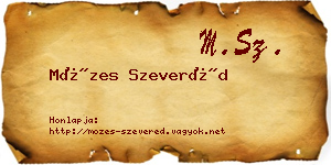 Mózes Szeveréd névjegykártya